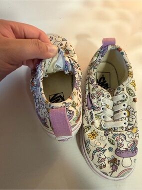 Vans Kids Unicorn & Floral Low Top Sneakers - Lavender/Pink/White